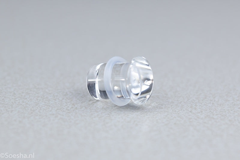 Single Flare Simple Plug In Crystal (pair)