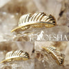 Threaded Solid Gold Feather End