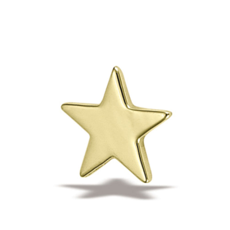 Threaded Solid Gold Star