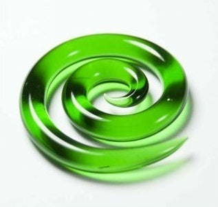Super Spirals In Emerald (pair)