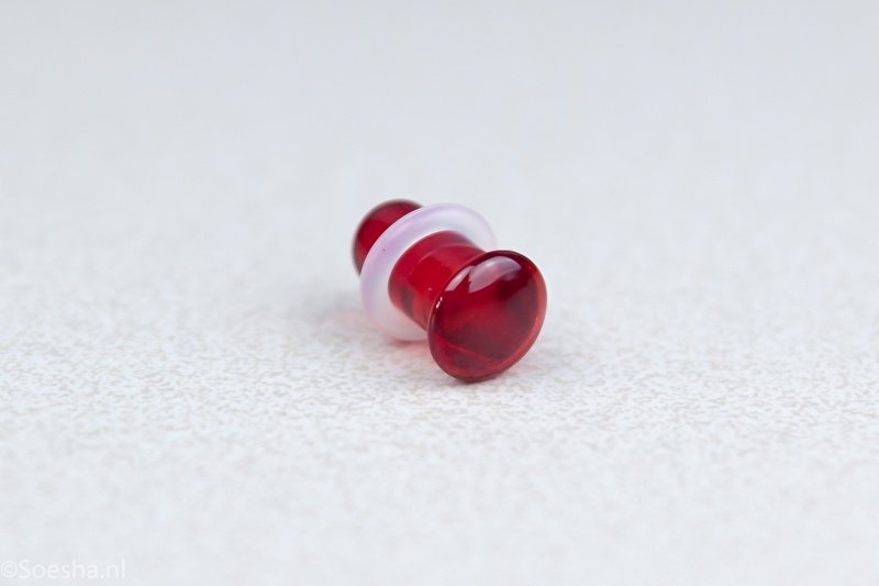 Single Flare Plugs In Ruby (pair)