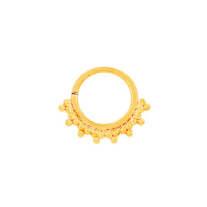 Tri-Bead Seam Ring Yellow Gold