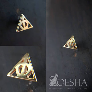 Deathly Hallows Solid Gold Threaded End