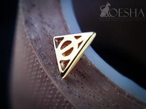Deathly Hallows Solid Gold Threaded End